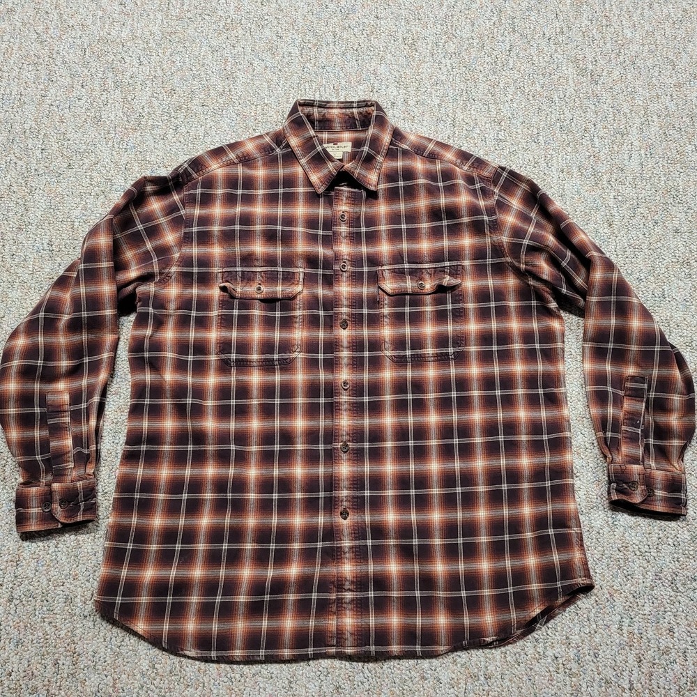 Woolrich Shirt Mens XL‎ Multi Shadow Plaid Button Up Long Sleeve Outdoor Rugged